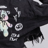 DON 'T GROW UP Cropped Denim Jacket