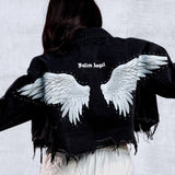 FALLEN ANGEL Crop Denim Jacket