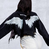 FALLEN ANGEL Crop Denim Jacket