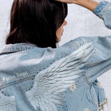 FALLEN ANGEL Crop Denim Jacket