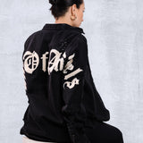 CITY OF ANGEL Cream Font Shirt Jacket