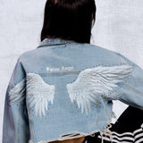 FALLEN ANGEL Crop Denim Jacket