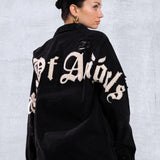 CITY OF ANGEL Cream Font Shirt Jacket