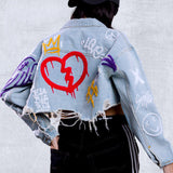 BE EXTRA Crop Denim Jacket