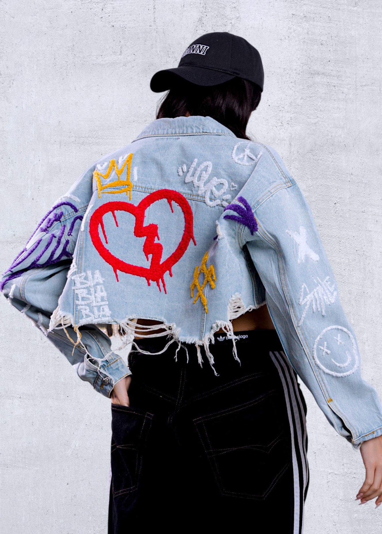 BE EXTRA Crop Denim Jacket