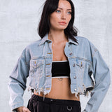 MY OWN MUSE Crop Denim Jacket