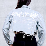 IN NEW YORK Crop Denim Jacket