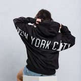 NEW YORK CITY distressed font Hoodie