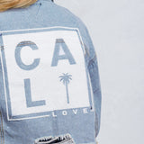 CALI LOVE Crop Denim Jacket