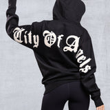 CITY OF ANGEL Cream font Hoodie Sweatshirt