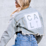 CALI LOVE Crop Denim Jacket