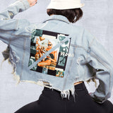 NOT IN THE MOOD Crop Denim Jacket