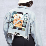 NOT IN THE MOOD Crop Denim Jacket