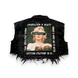 MARILYN DON'T CARE Crop Denim Vest