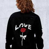LOVE ROSE Women Denim Shirt Jacket