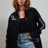 LA SKETCH Women Denim Shirt Jacket