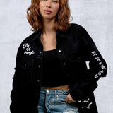 LA SKETCH Women Denim Shirt Jacket