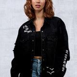 LA SKETCH Women Denim Shirt Jacket