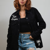 COMES IN WAVES Women Denim Shirt Jacket