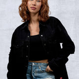 LOVE ROSE Women Denim Shirt Jacket