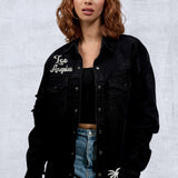 COMES IN WAVES Women Denim Shirt Jacket
