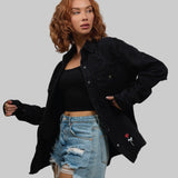 LOVE ROSE Women Denim Shirt Jacket