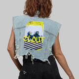 CLOUT Crop Denim Vest