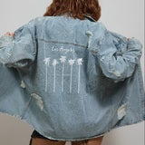 LA PALMS Women Denim Shirt Jacket