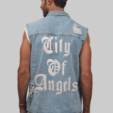 CITY OF ANGELS  Men Denim Vest Jacket