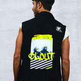 CLOUT Men Denim Vest Jacket