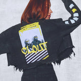 CLOUT Crop Denim Jacket