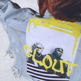 CLOUT Crop Denim Jacket