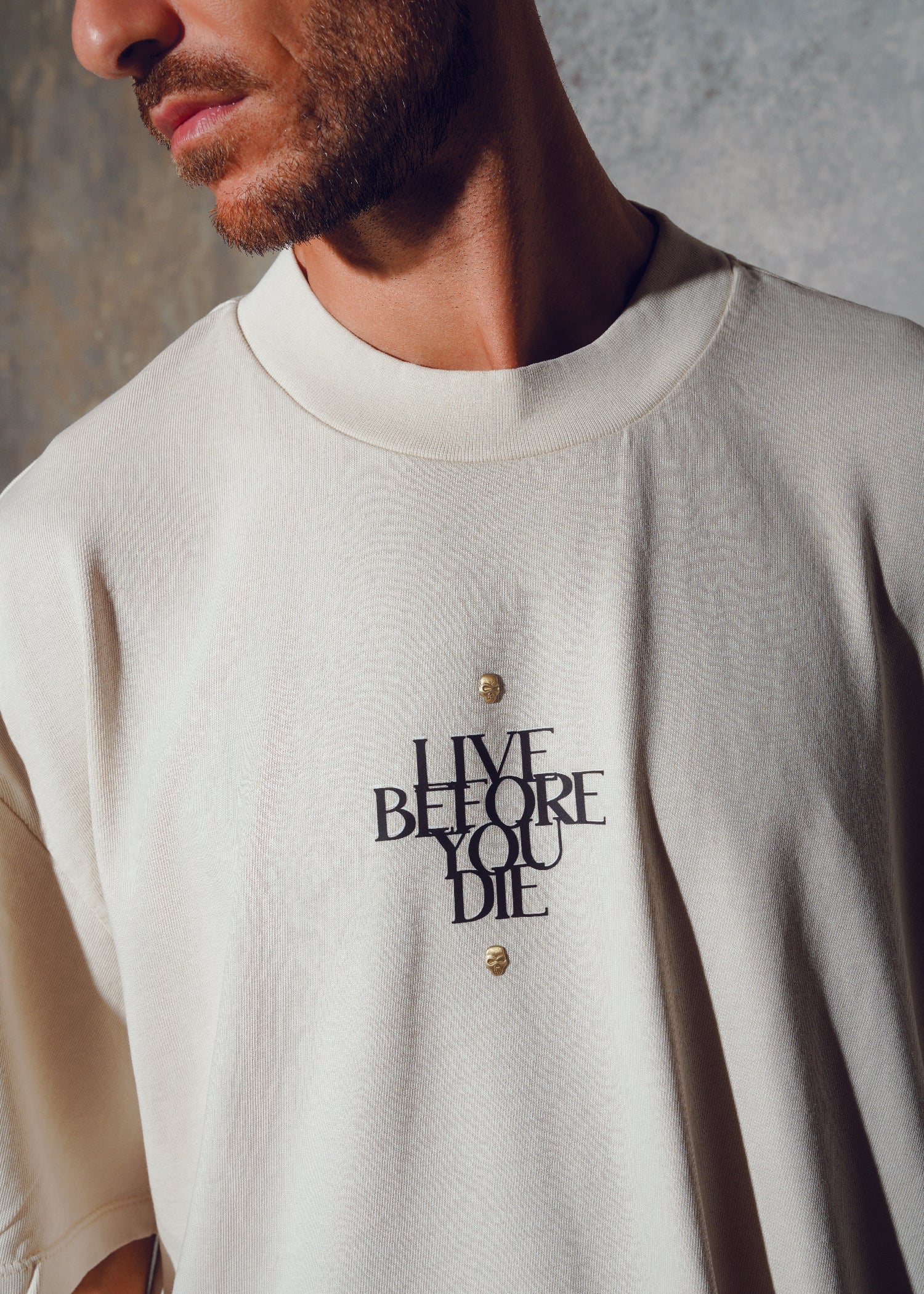 LIVE BEFOR YOU DIE Men oversized t-shirt