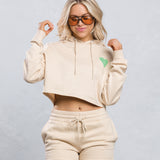 WORRY LESS Cropped Hoodie Set