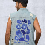 LA DODGERS  Men Denim Vest Jacket
