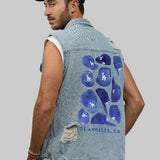 LA DODGERS  Men Denim Vest Jacket