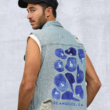 LA DODGERS  Men Denim Vest Jacket