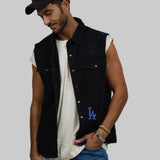 LA DODGERS  Men Denim Vest Jacket