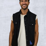 LA DODGERS  Men Denim Vest Jacket