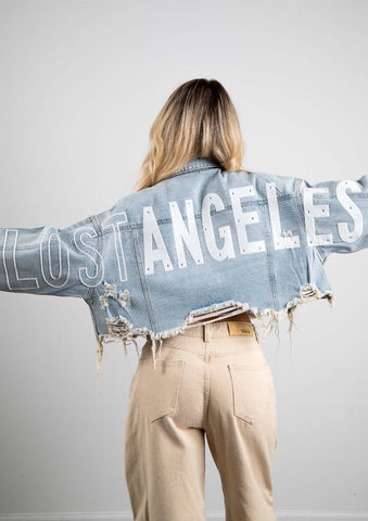 LOST ANGELES Denim Crop Jacket