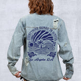 COMES IN WAVES Women Denim Shirt Jacket