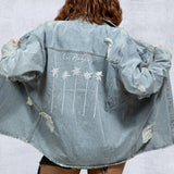 LA PALMS Women Denim Shirt Jacket