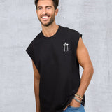 LA PALMS Men Cut-off t-shirt
