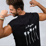 LA PALMS Men Cut-off t-shirt