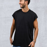 PLAIN Men Cut-off t-shirt