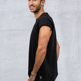 PLAIN Men Cut-off t-shirt