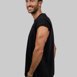 PLAIN Men Cut-off t-shirt