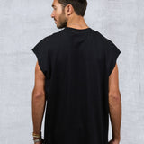 PLAIN Men Cut-off t-shirt