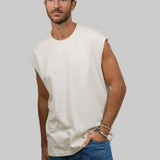 PLAIN Men Cut-off t-shirt