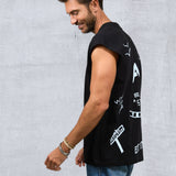 LA SKETCH Men Cut-off t-shirt